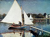 Sailing Canvas Paintings - Sailing At Argenteuil